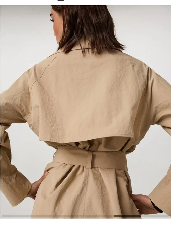Vuori Rhodes Long Belted Trench Coat - Picture 3 of 6